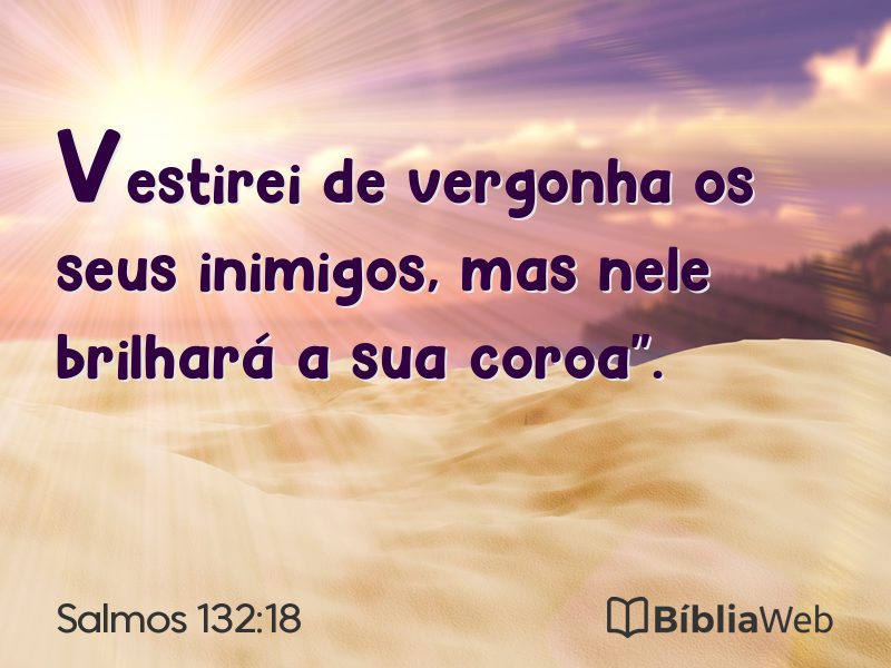 Salmos 132:18 em imagem para compartilhar