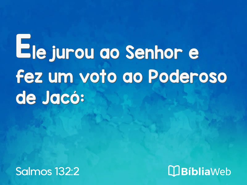 Salmos 132:2 em imagem para compartilhar