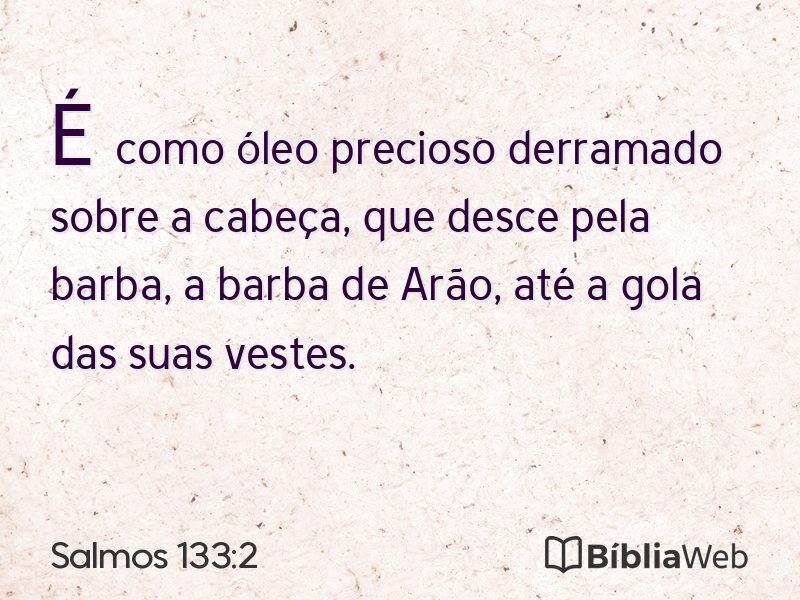 Salmos 133:2 em imagem para compartilhar