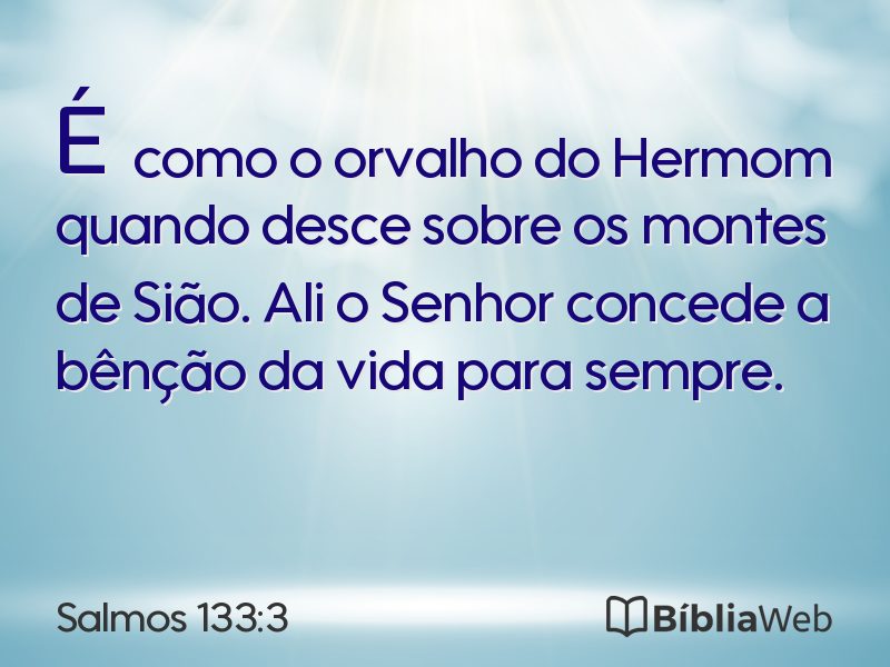 Salmos 133:3 em imagem para compartilhar