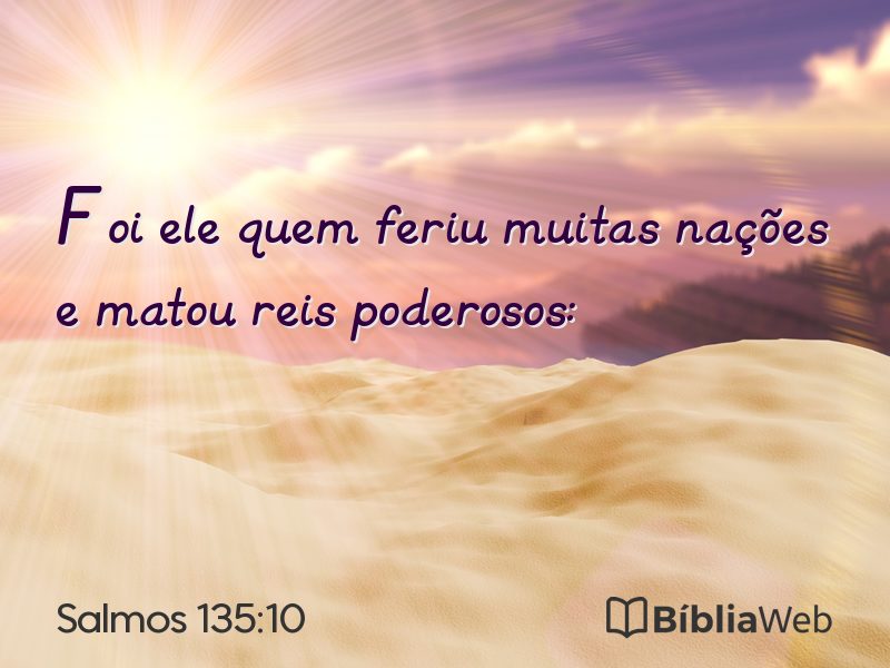Salmos 135:10 em imagem para compartilhar
