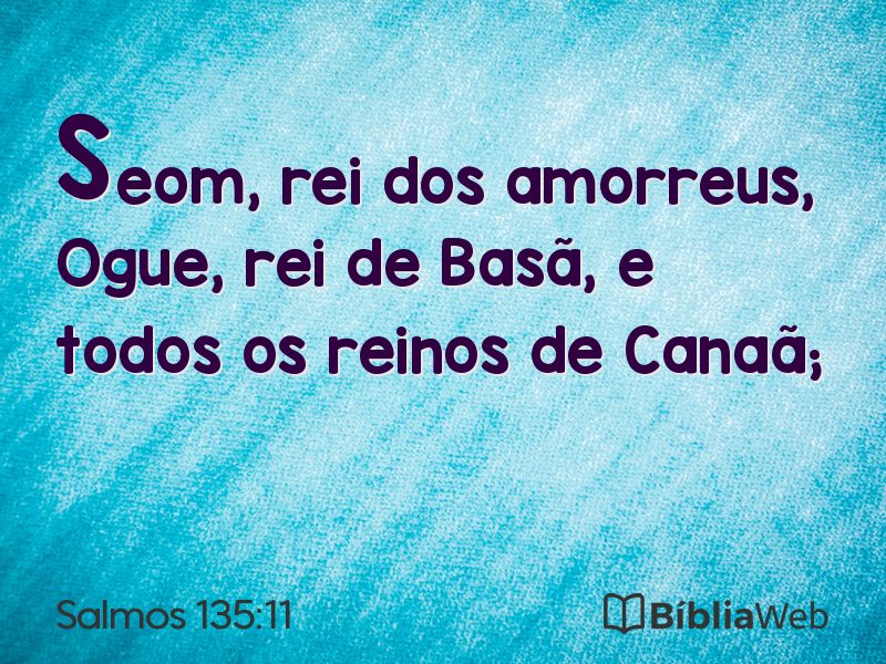 Salmos 135:11 em imagem para compartilhar