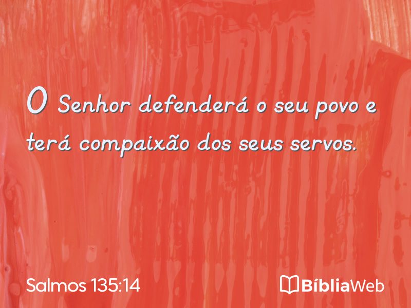 Salmos 135:14 em imagem para compartilhar
