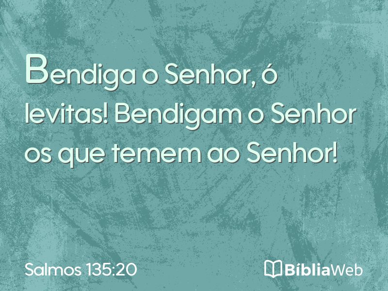Salmos 135:20 em imagem para compartilhar