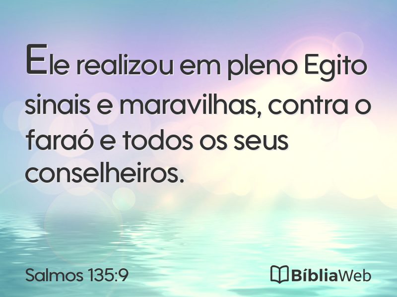 Salmos 135:9 em imagem para compartilhar