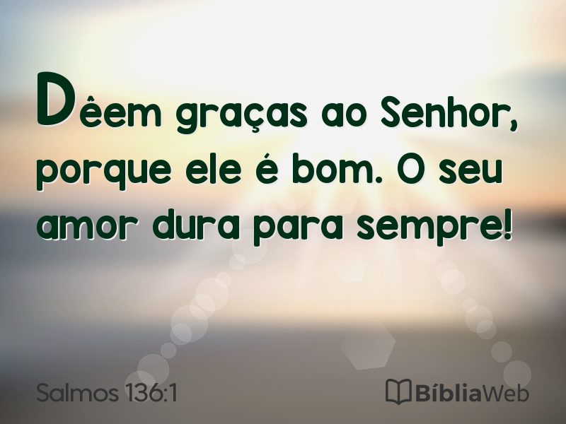 Salmos 136:1 em imagem para compartilhar