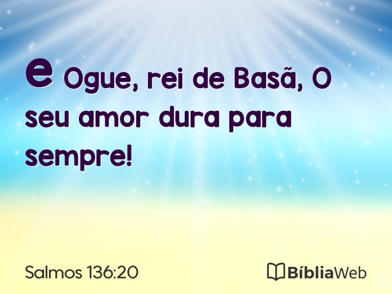Salmos 136:20 em imagem para compartilhar