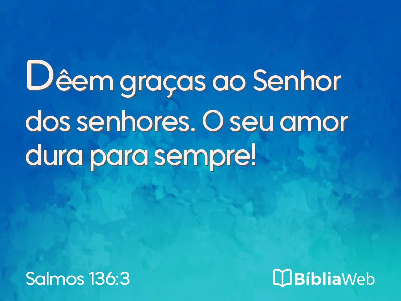 Salmos 136:3 em imagem para compartilhar