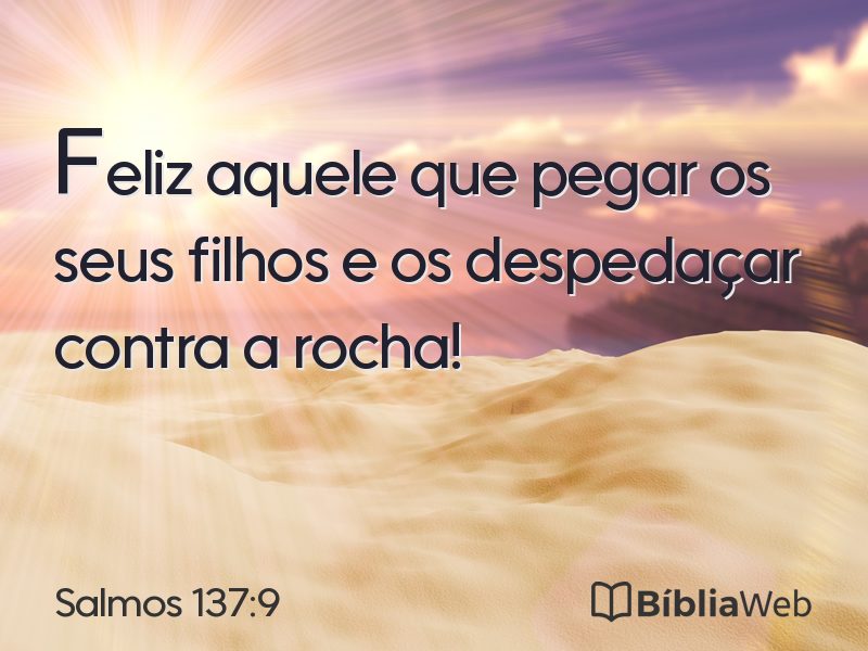 Salmos 137:9 em imagem para compartilhar
