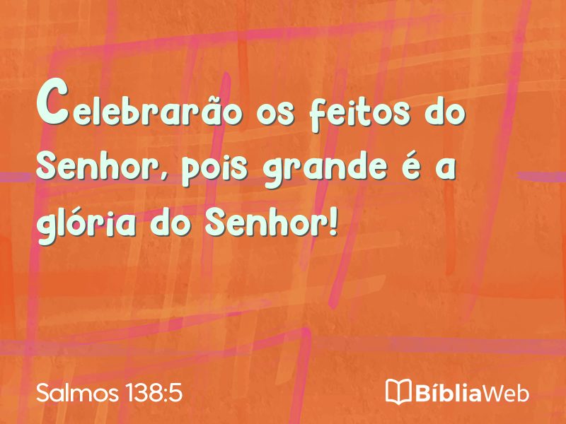 Salmos 138:5 em imagem para compartilhar