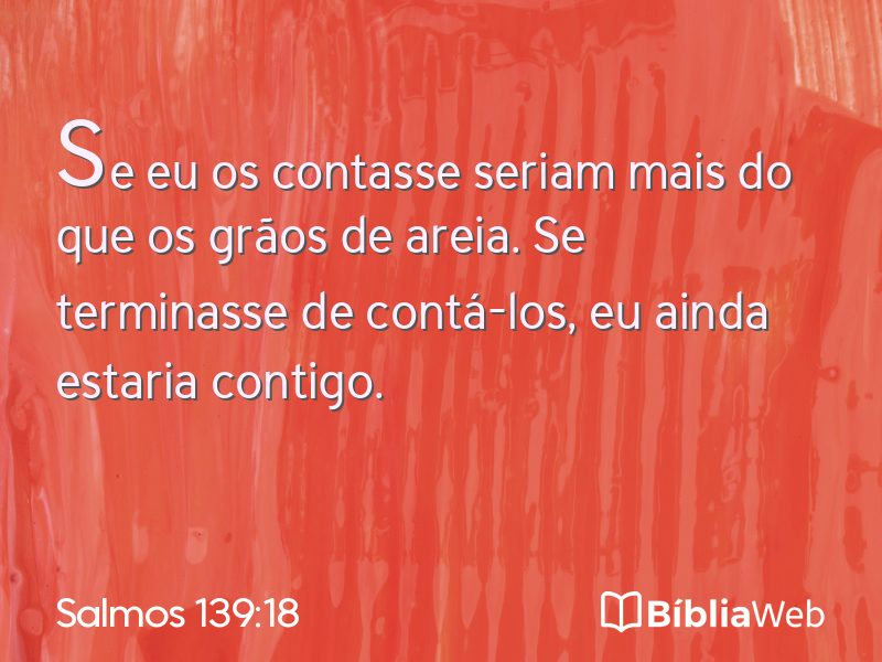 Salmos 139:18 em imagem para compartilhar