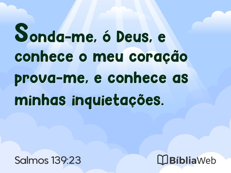 Salmos 139:23 em imagem para compartilhar
