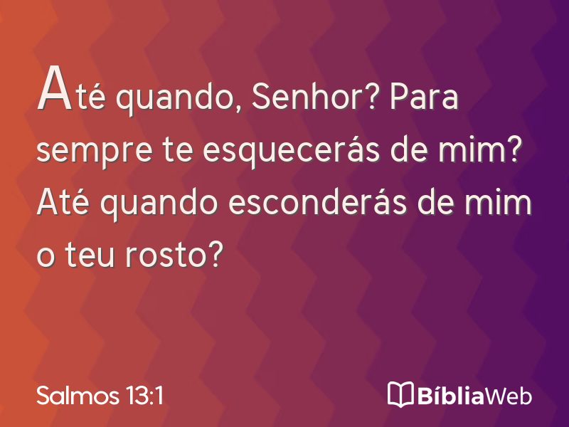 Salmos 13:1 em imagem para compartilhar