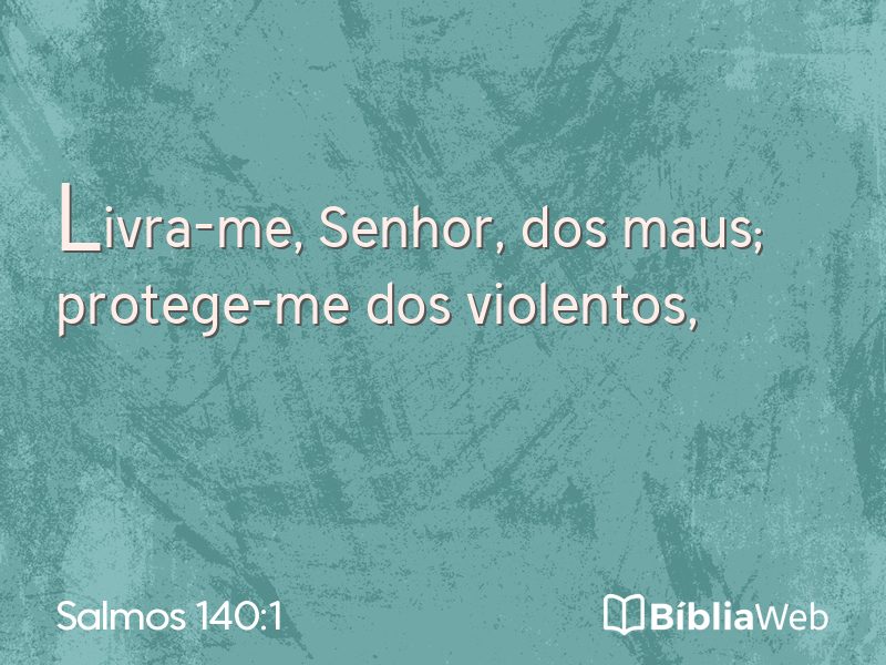 Salmos 140:1 em imagem para compartilhar