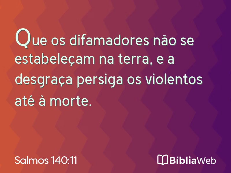 Salmos 140:11 em imagem para compartilhar