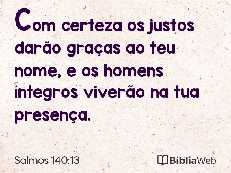Salmos 140:13 em imagem para compartilhar