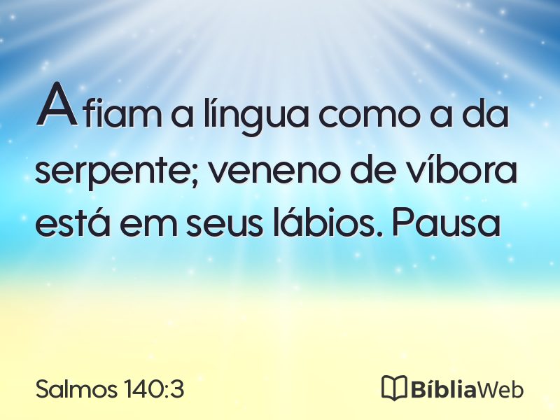 Salmos 140:3 em imagem para compartilhar