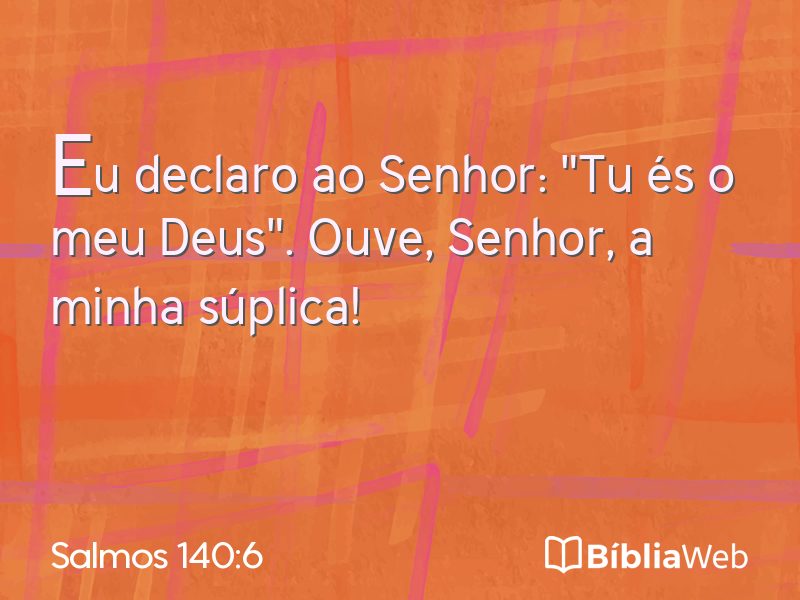 Salmos 140:6 em imagem para compartilhar