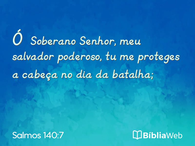 Salmos 140:7 em imagem para compartilhar