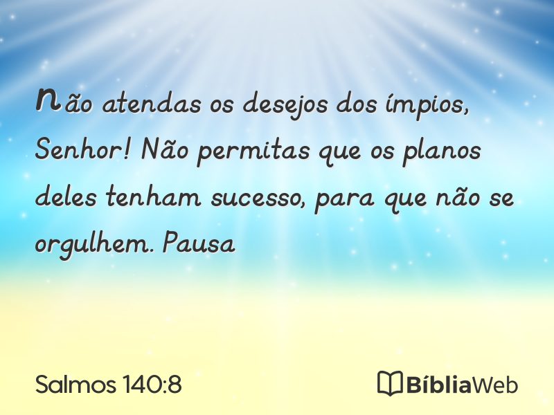 Salmos 140:8 em imagem para compartilhar