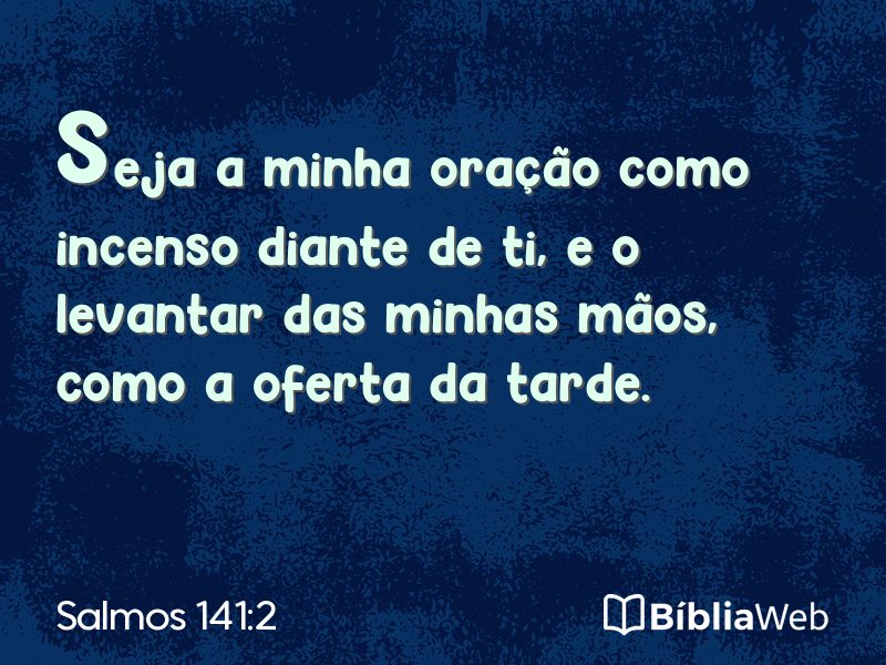 Salmos 141:2 em imagem para compartilhar