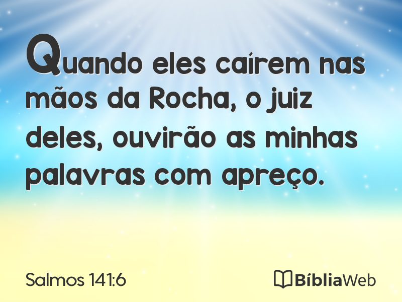Salmos 141:6 em imagem para compartilhar