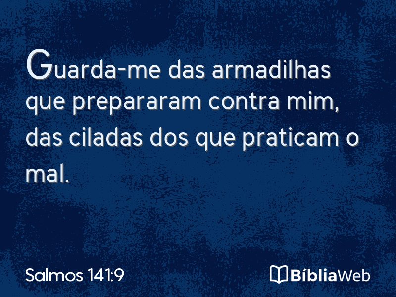 Salmos 141:9 em imagem para compartilhar