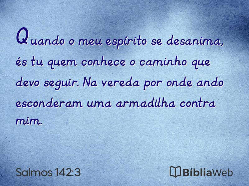 Salmos 142:3 em imagem para compartilhar