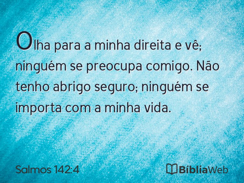 Salmos 142:4 em imagem para compartilhar
