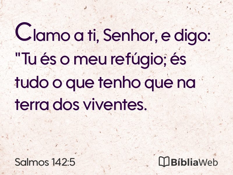 Salmos 142:5 em imagem para compartilhar
