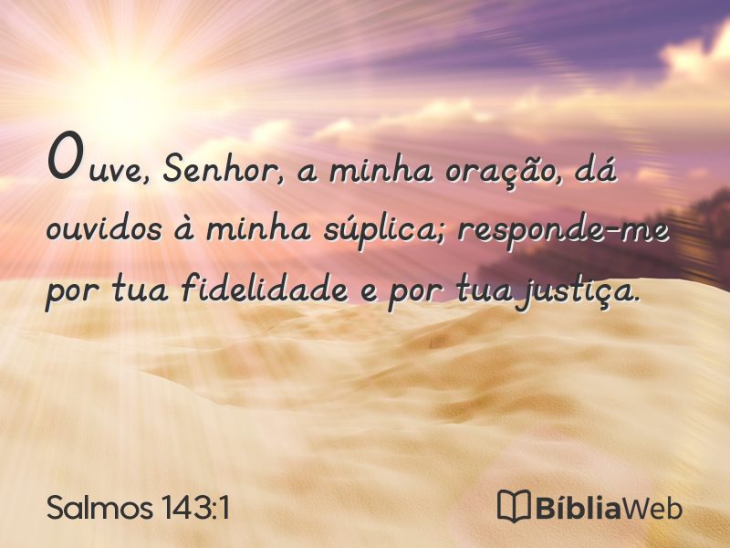 Salmos 143:1 em imagem para compartilhar