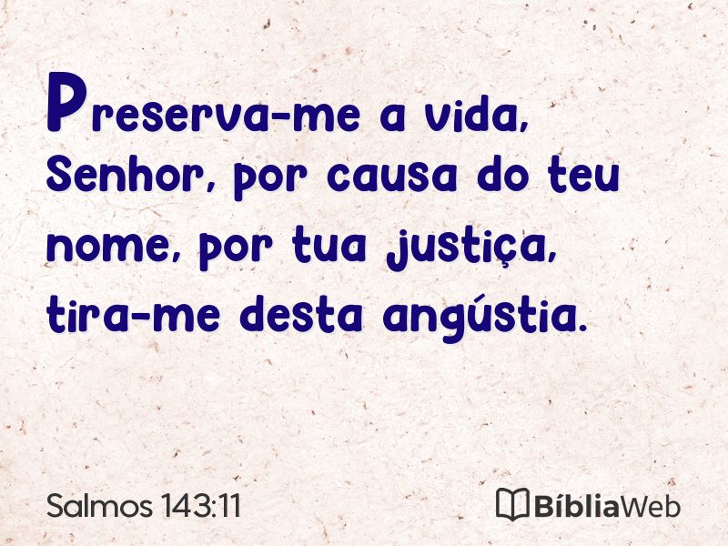 Salmos 143:11 em imagem para compartilhar