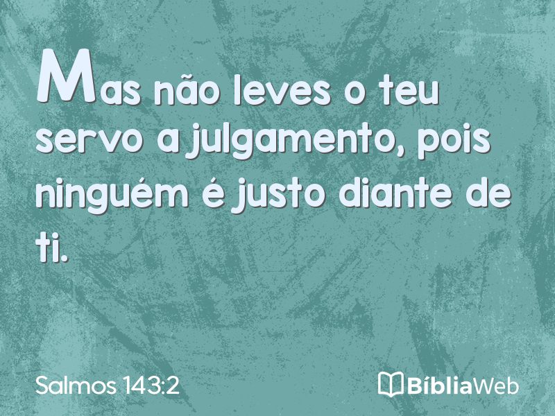 Salmos 143:2 em imagem para compartilhar