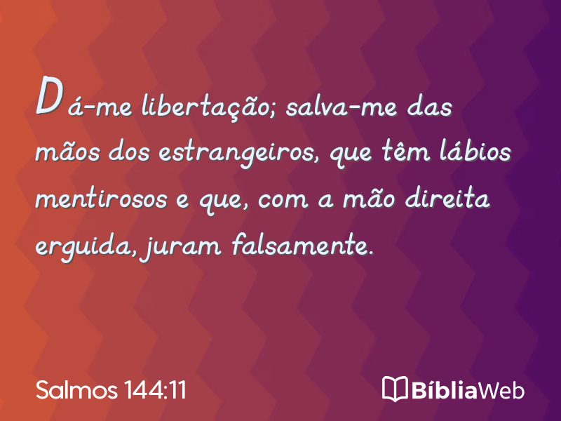 Salmos 144:11 em imagem para compartilhar