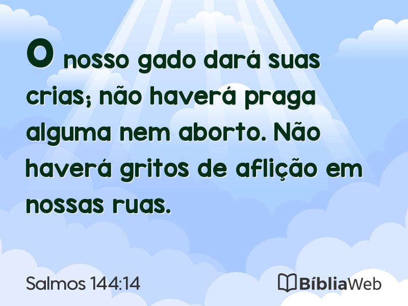 Salmos 144:14 em imagem para compartilhar