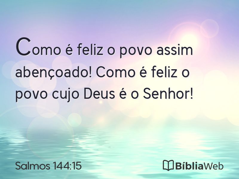 Salmos 144:15 em imagem para compartilhar