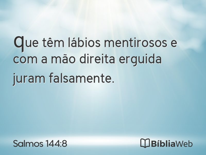 Salmos 144:8 em imagem para compartilhar