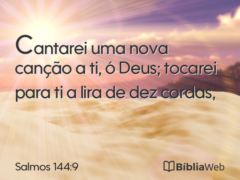 Salmos 144:9 em imagem para compartilhar