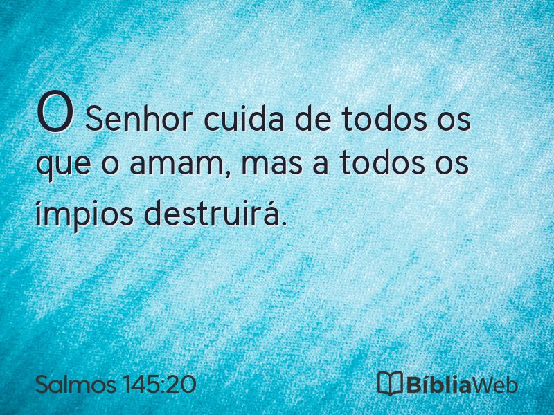 Salmos 145:20 em imagem para compartilhar