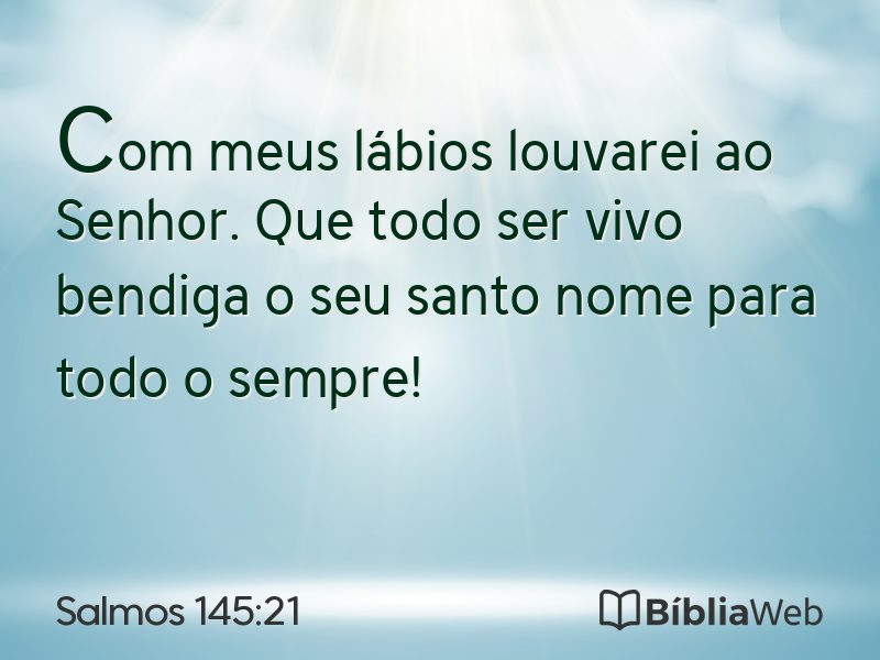 Salmos 145:21 em imagem para compartilhar