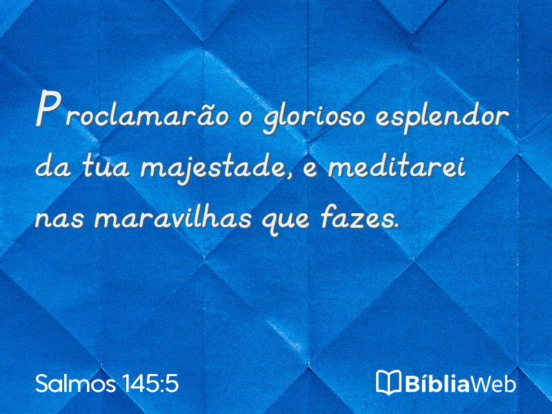 Salmos 145:5 em imagem para compartilhar