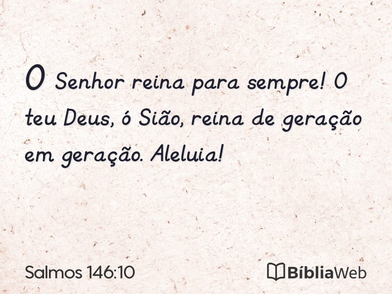 Salmos 146:10 em imagem para compartilhar