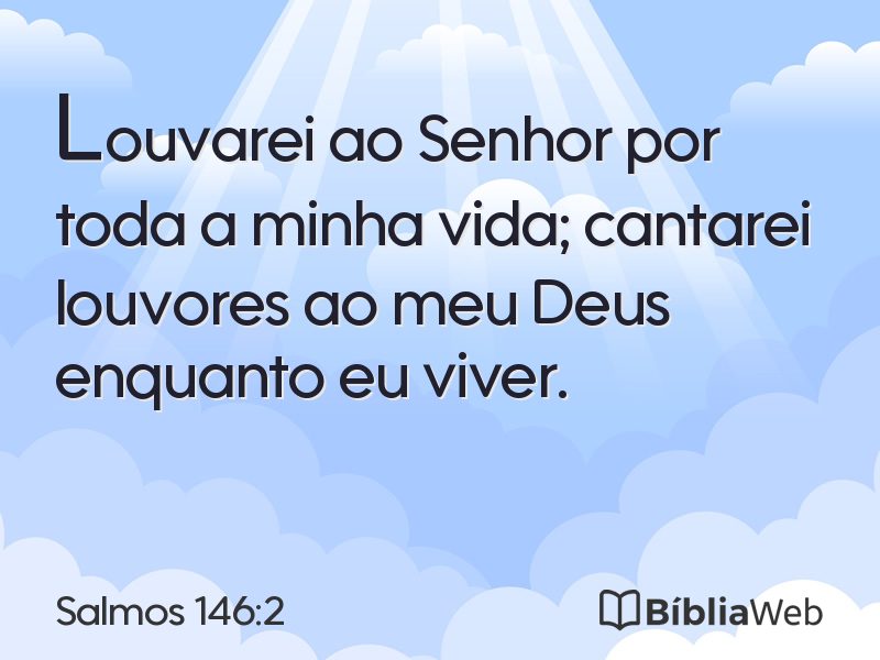 Salmos 146:2 em imagem para compartilhar