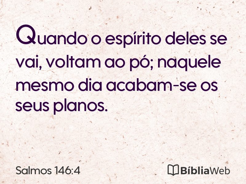 Salmos 146:4 em imagem para compartilhar