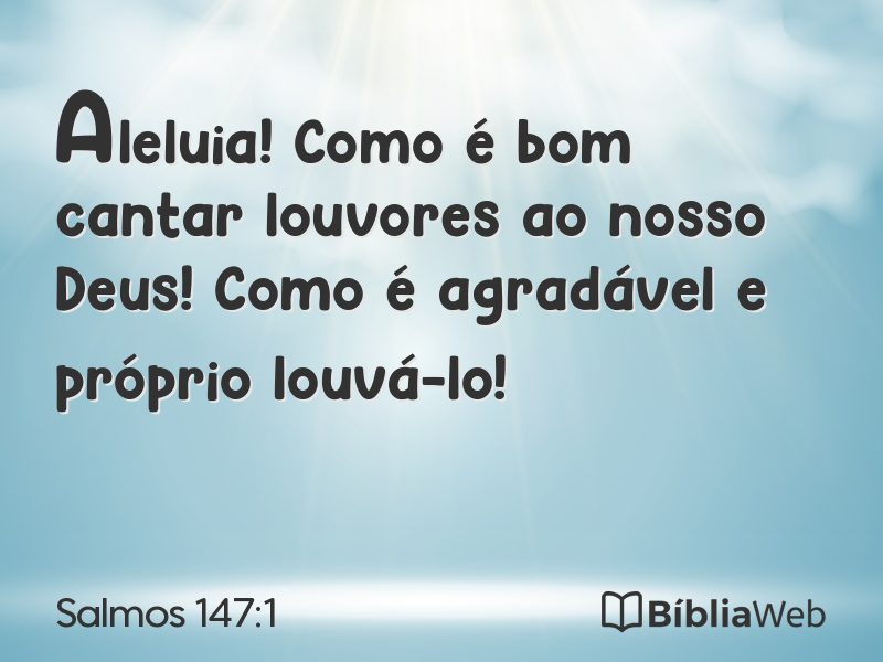 Salmos 147:1 em imagem para compartilhar