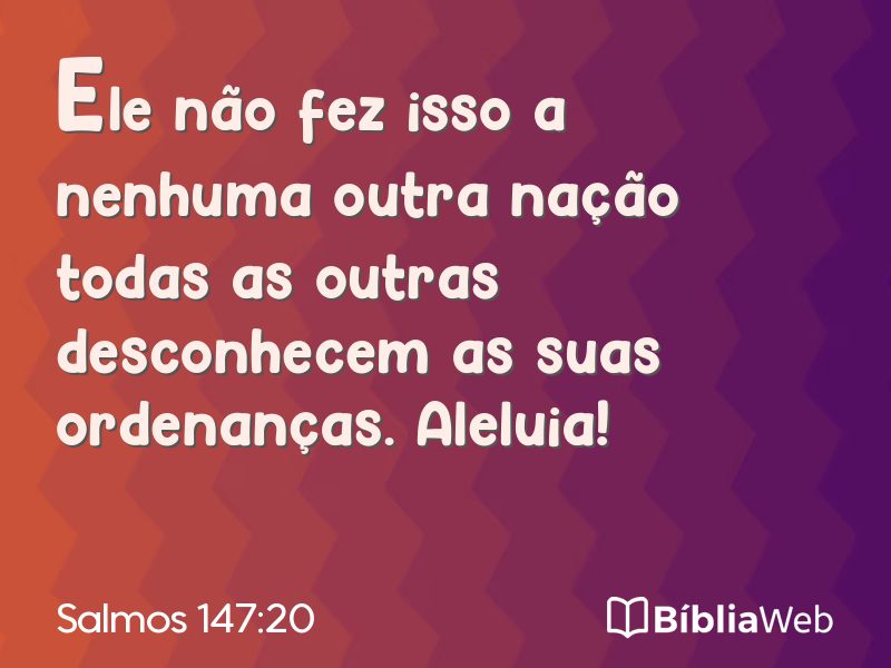 Salmos 147:20 em imagem para compartilhar