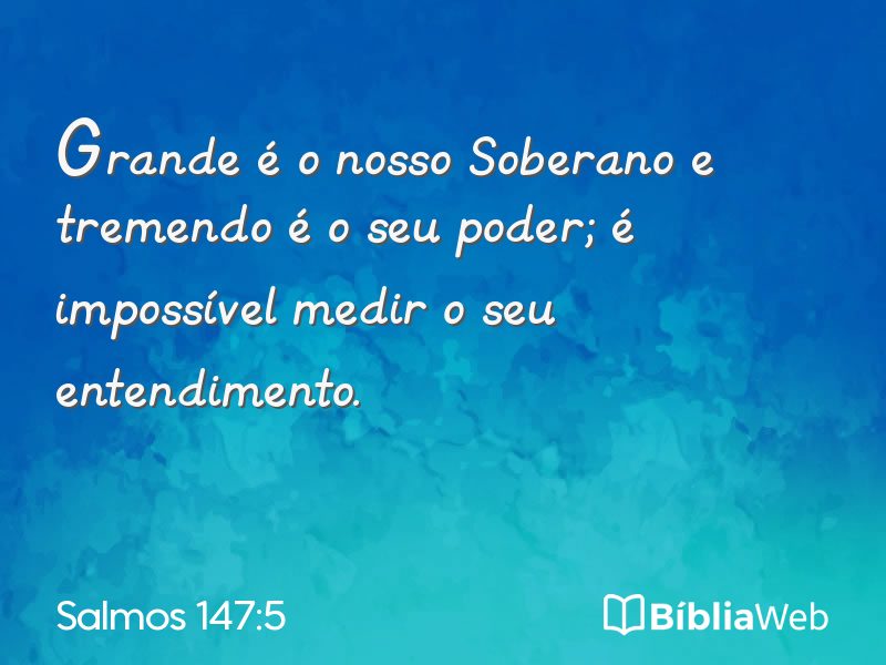 Salmos 147:5 em imagem para compartilhar