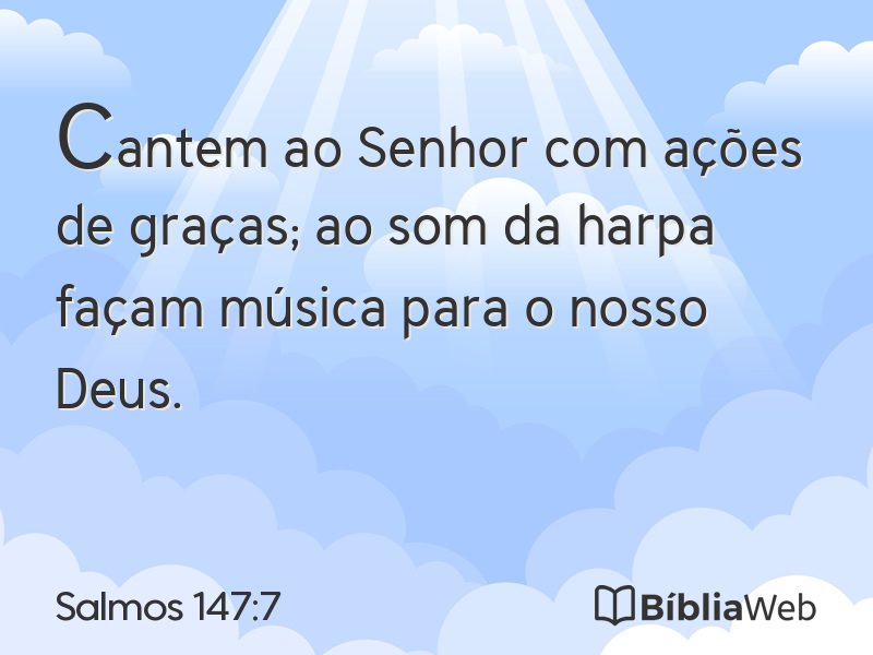 Salmos 147:7 em imagem para compartilhar