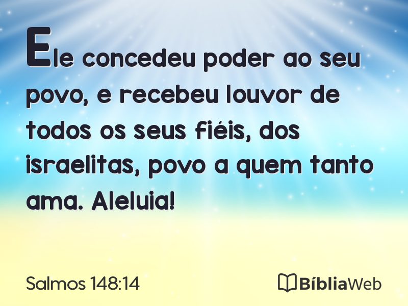 Salmos 148:14 em imagem para compartilhar