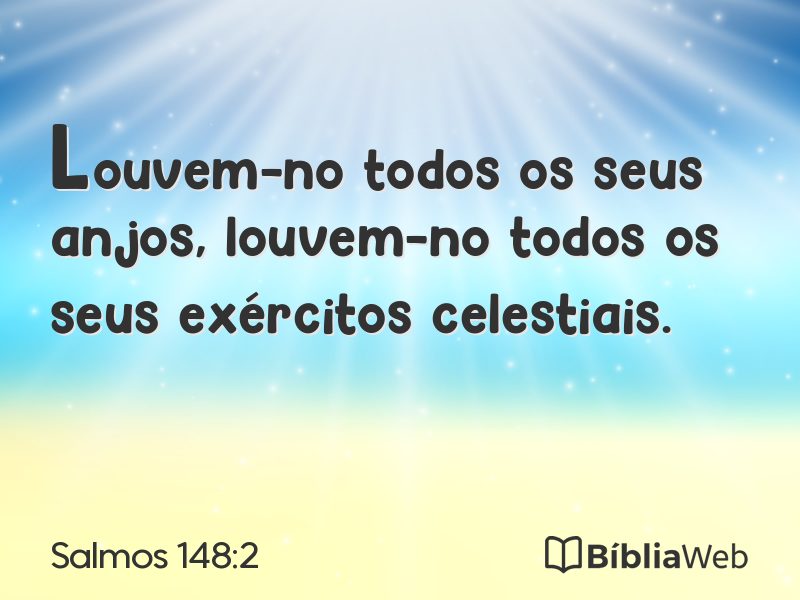 Salmos 148:2 em imagem para compartilhar